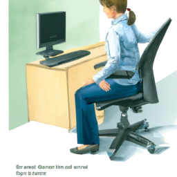 An image featuring a person sitting on a standing desk chair, engaging their core muscles