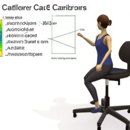An image showcasing a person using a standing desk chair, highlighting their improved posture, engaged core muscles, and increased calorie burn