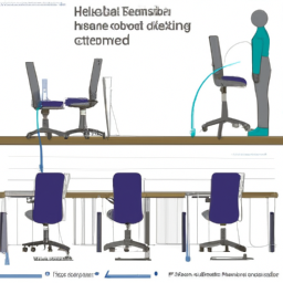 An image showcasing a person effortlessly transitioning from seated to standing positions using a standing desk chair